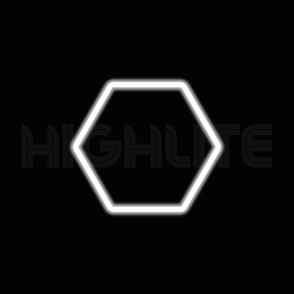 1-HEX Hexagon LED Garage Light – White Modular Grid | HIGHLITE by Lighthaus