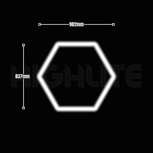 1-HEX Hexagon LED Garage Light – White Modular Grid | HIGHLITE by Lighthaus
